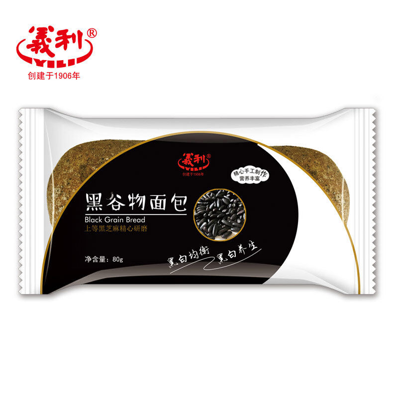 百年义利黑白谷物面包80g老北京传统手工糕点传统糕点