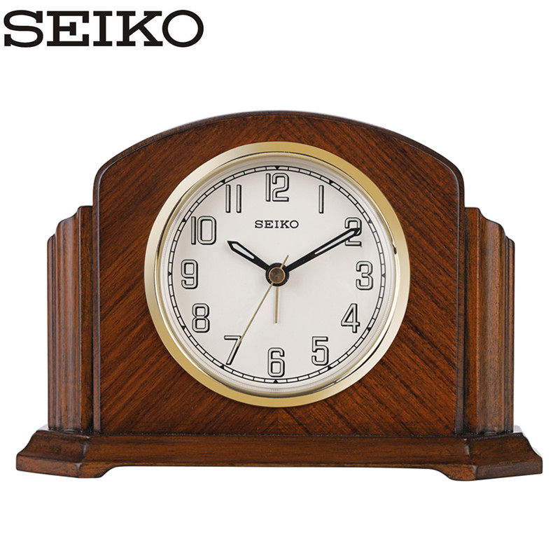 正品seiko日本精工钟表夜光闹钟台钟台钟