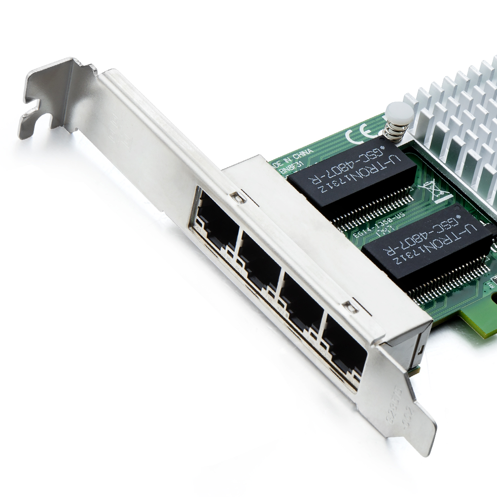 千兆pci-e网卡 intel芯片 i350-t4/t2 电口rj45 软路由ros高速光纤
