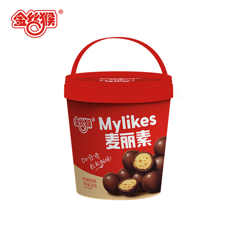 金丝猴童年可可糖果婚庆零食23g麦丽258g巧克力夹心巧克力