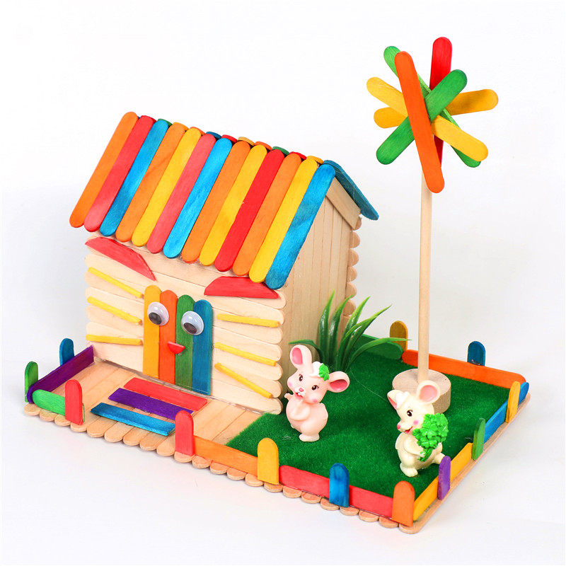 雪糕儿童房鼠模型益智6岁活动亲子包儿童材料手工创意粘贴类