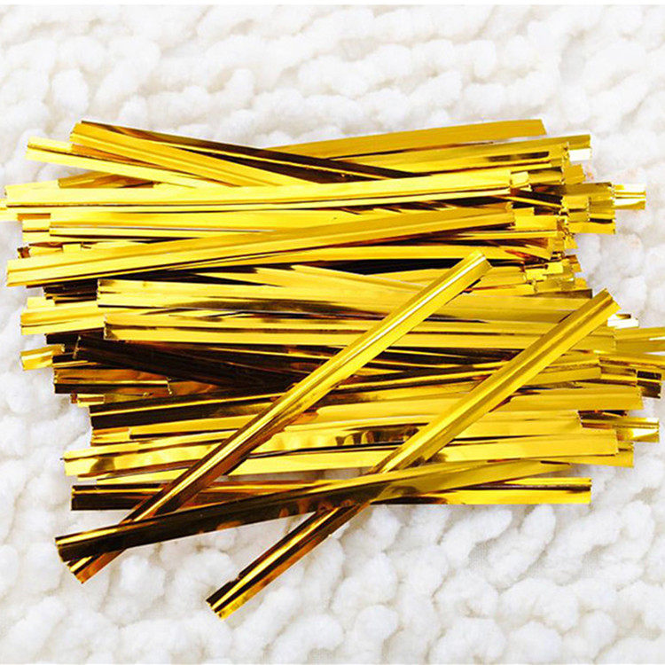 diy手工巧克力棒棒糖专用彩色扎丝8cm透明袋扎口点心包装盒