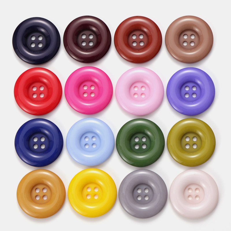 圆形纽扣百搭风衣毛衣扣子大号黑色毛呢大衣外套钮扣男女衣服配件