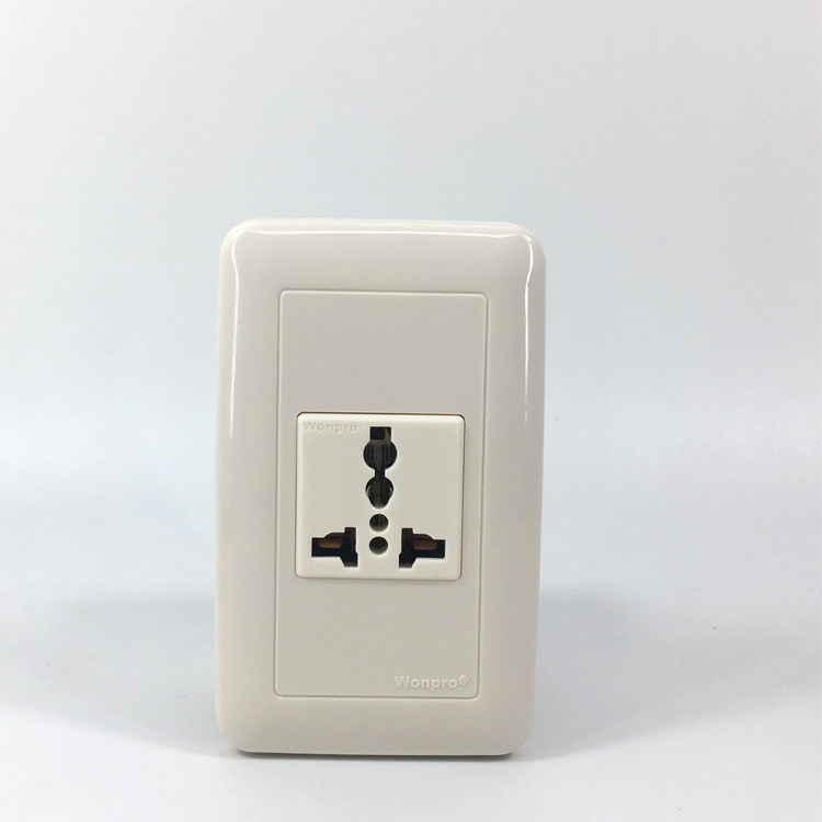 台湾稳不落插座老式一位暗装插板空调热水器万能电源插座