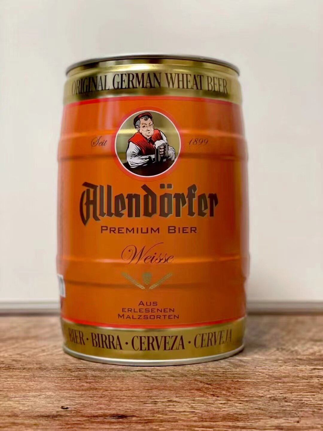 奥利德国大桶10斤桶装5l啤酒原装进口白啤酒小麦啤酒