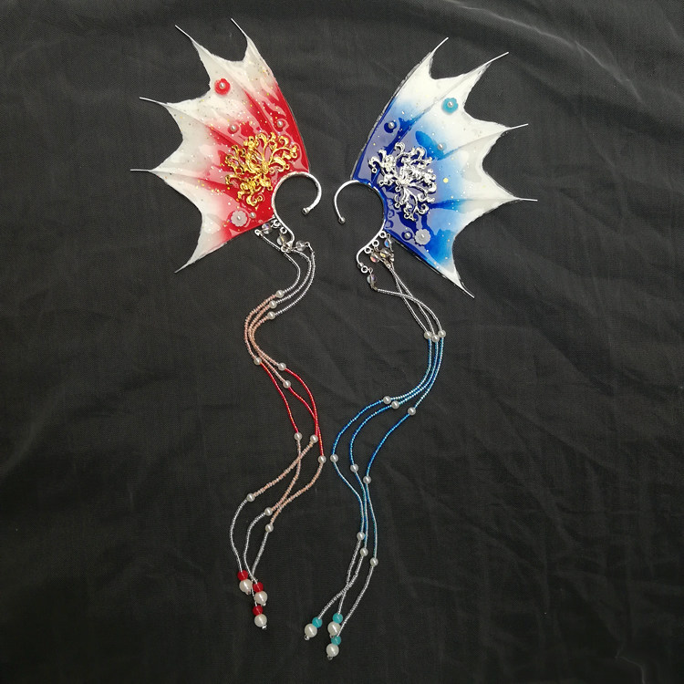 龙角发饰龙女头饰龙王鲛人汉服配饰古装人鱼发饰