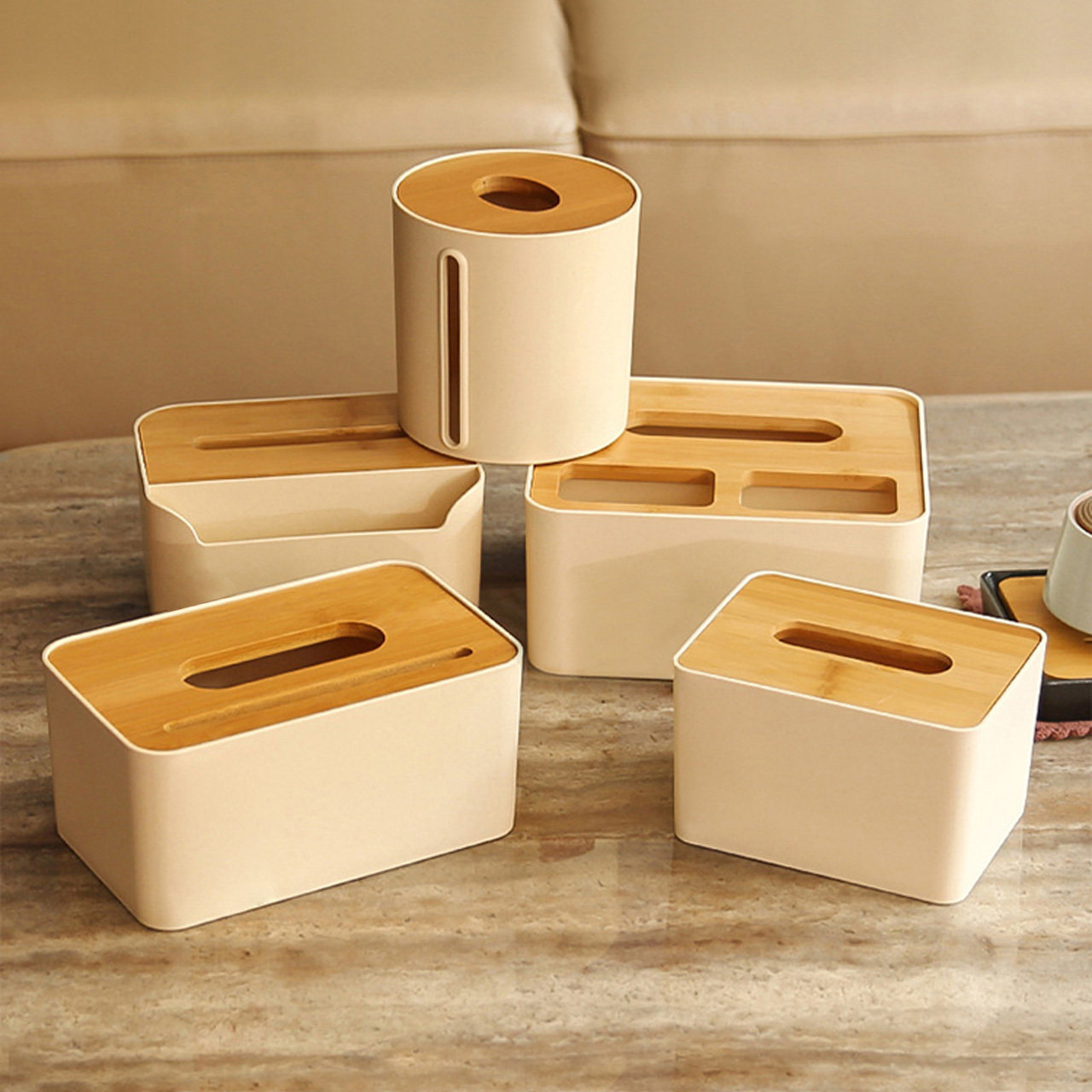 奔多多功能纸巾盒抽客厅家用创意茶几餐巾卷纸纸巾盒