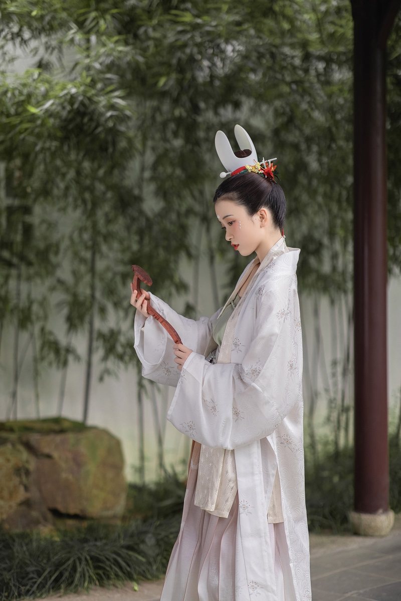 汉服长衫对襟印花百迭渐变春夏原创宋原创几度汉服