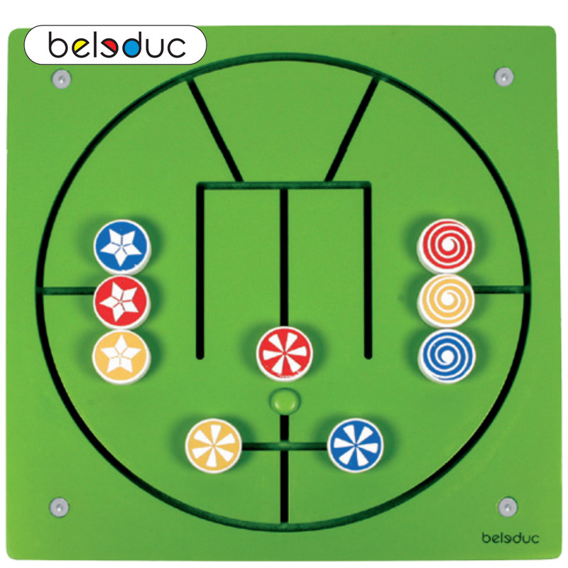 教室墙壁装饰教具德国beleduc墙面游戏三个排成行儿童精细动作