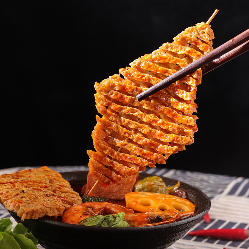 豆腐串麻辣烫整箱兰花干鸡汁豆腐商用豆串豆制品火锅食材串串干货