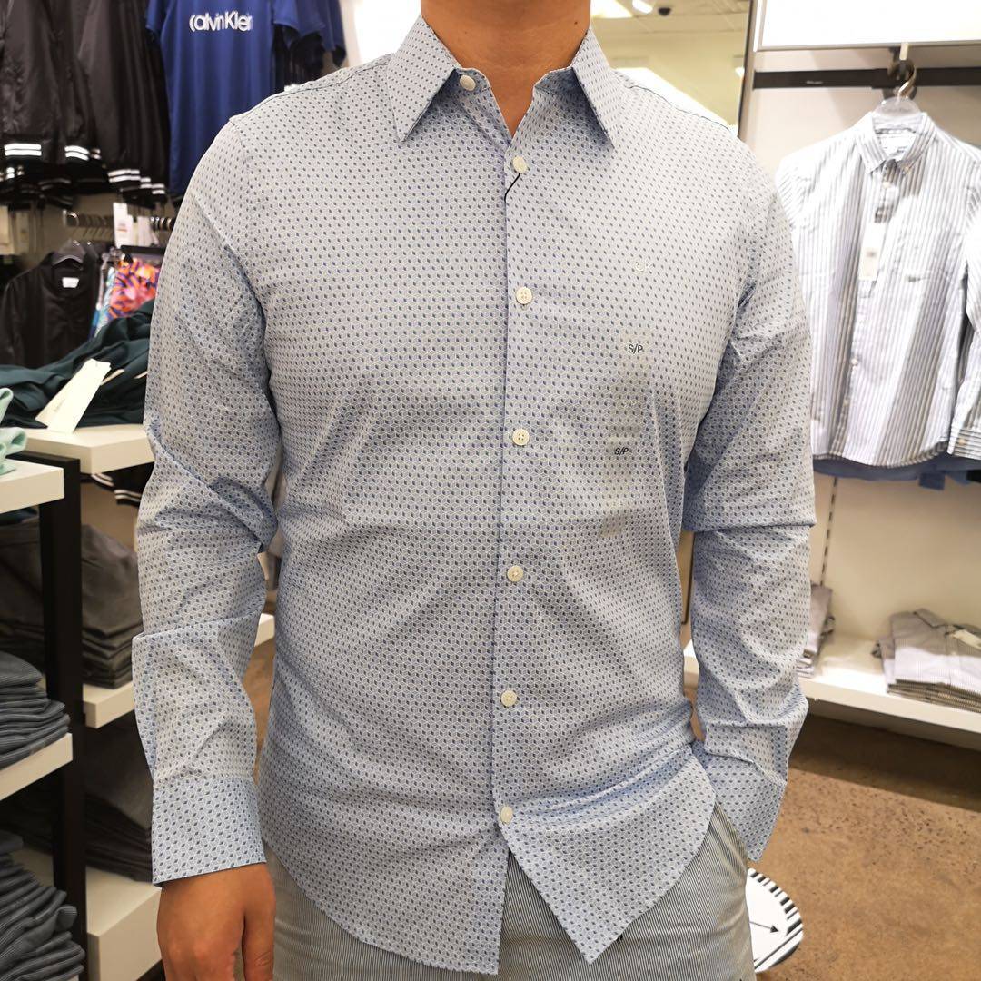 ckcalvinklein男士春季经典纯棉休闲衬衣长袖衬衫