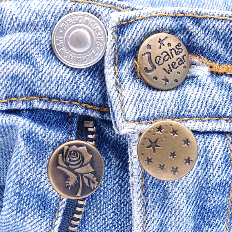 可调节收腰纽扣万能牛仔裤扣子铆钉金属钮扣免钉神器可拆卸裤子扣
