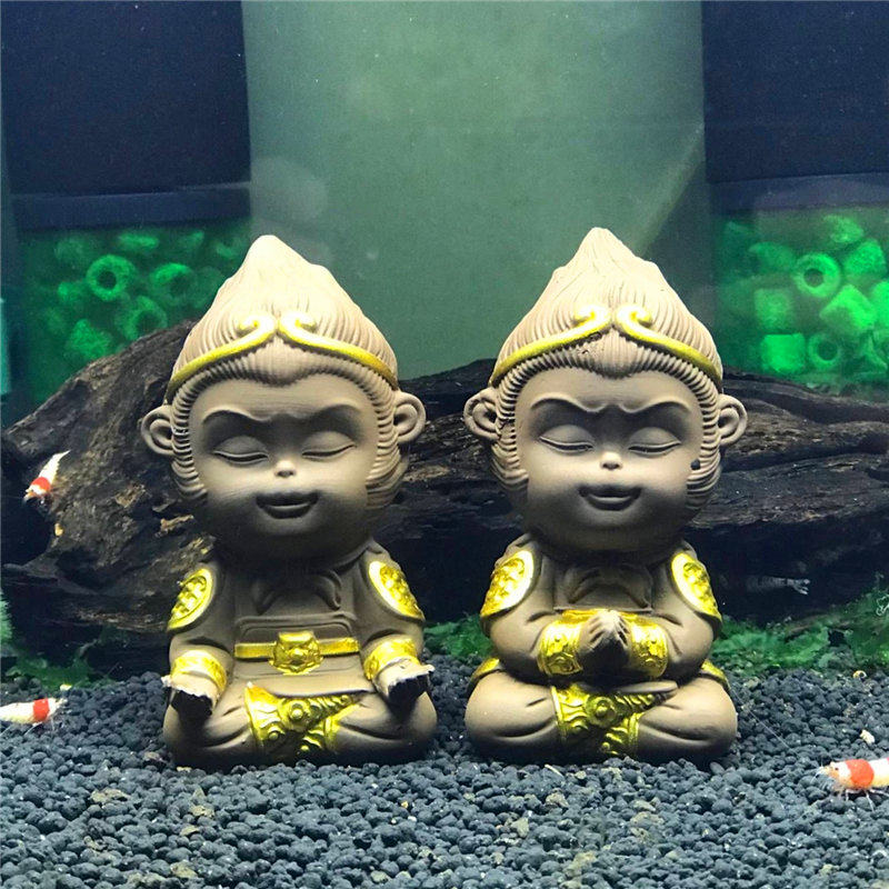 摆件水族齐天大圣孙悟空鱼缸造景活体淡水植物种子造景