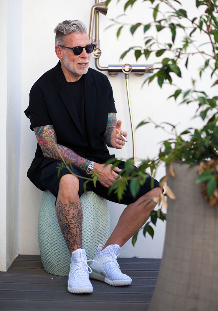 nickwooster薄款男亚麻无袖西装日系复古落肩马甲背心