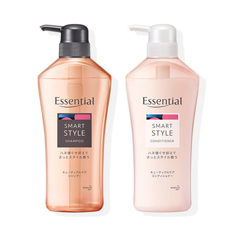 现货 睡醒也不乱日本花王essential 新品洗发水护发素无硅油480ml