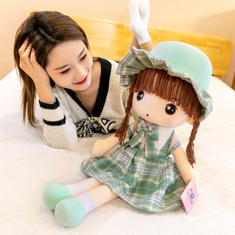 布睡娃jk裙子小女孩公主公仔玩偶洋娃娃可爱毛娃绒玩具女生觉抱枕