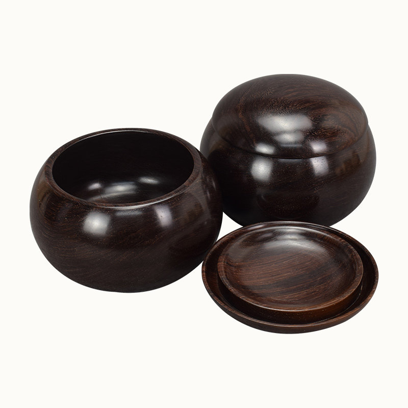 围棋盒子御圣实木酸枝木罐大号棋罐罐子一对围棋