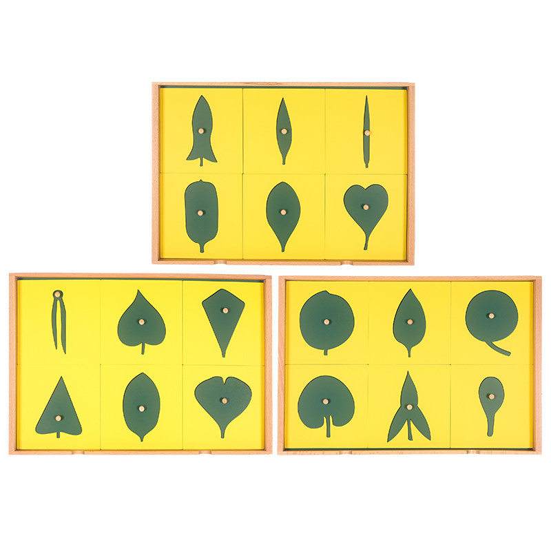 蒙台蒙特梭利教具幼儿园玩具科学文化树叶嵌板早教教具