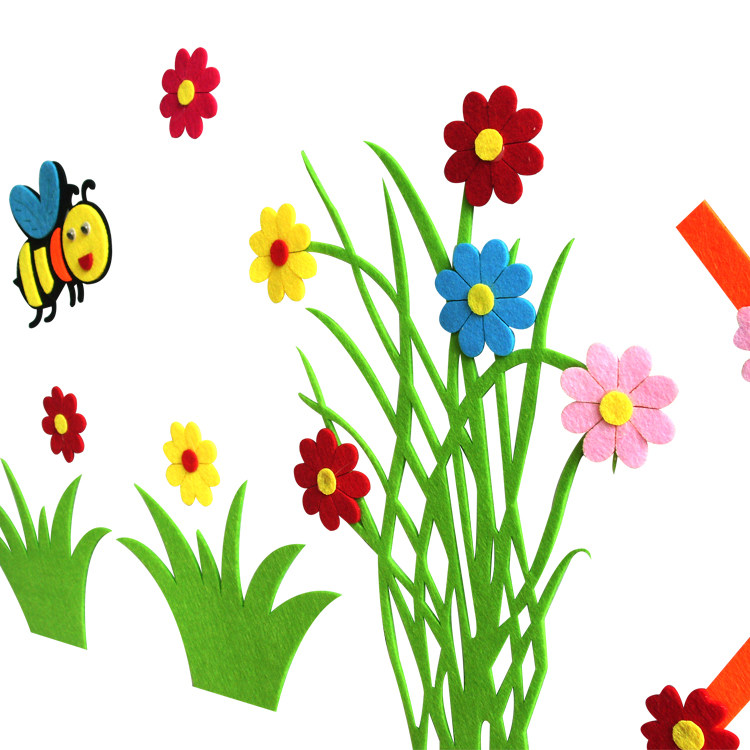 幼儿园小草墙贴班级教室装饰文化主题黑板报布置软装墙贴