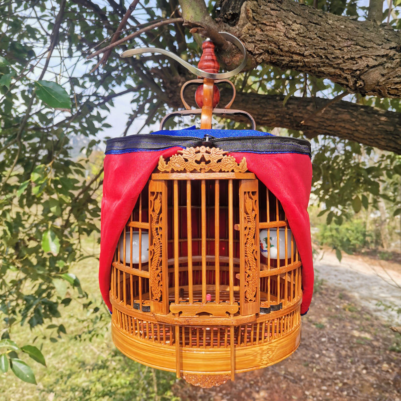 鸟笼黄豆鸟绣眼芙蓉珍珠鸟文鸟竹制小鸟金丝雀相思笼子