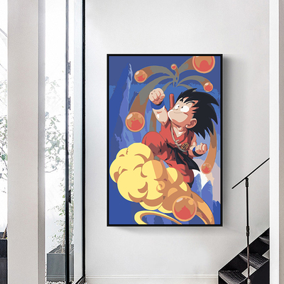 七龙珠全家福动漫卡通人物数字油画学生手工填色涂鸦宿舍挂画diy