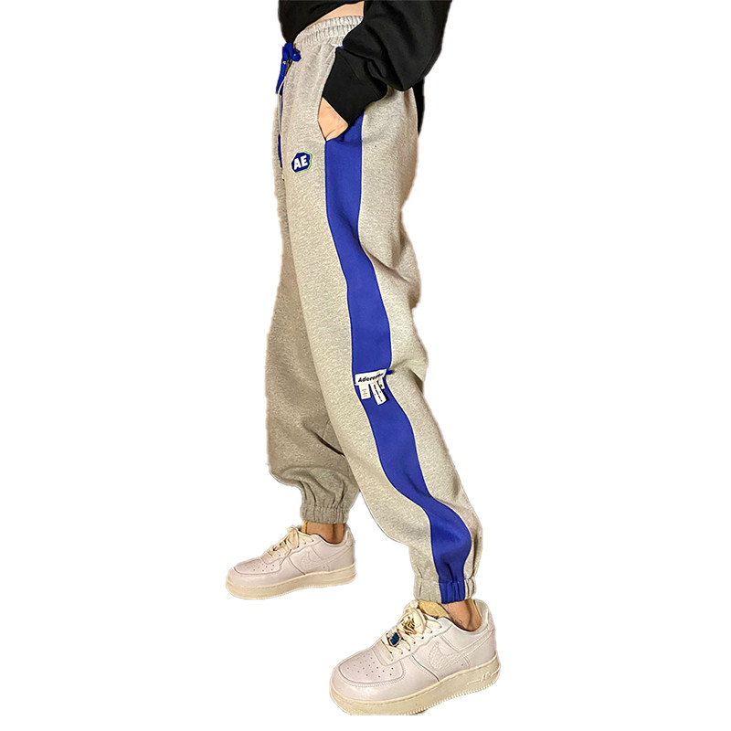 韩国潮牌adererror休闲卫裤侧拼蓝加加厚运动休闲裤
