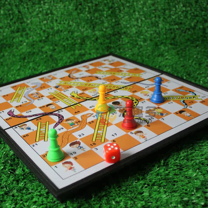 包邮磁性折叠大号跳棋蛇梯棋磁石蛇棋儿童益智棋亲子便携益智玩具