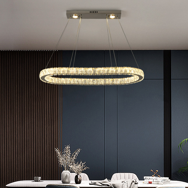 吊灯餐厅轻奢简约现代水晶2021新款大气家用餐厅吊灯