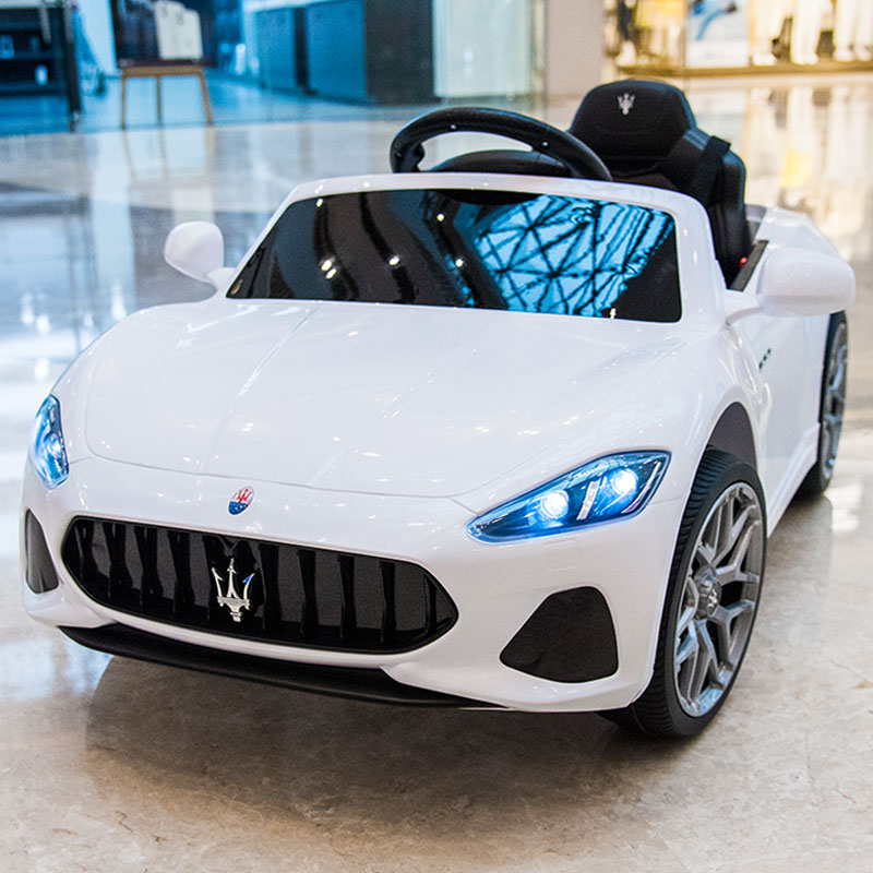 玛莎拉蒂儿童电动车四轮轮带遥控男女宝宝玩具汽车儿童电动车