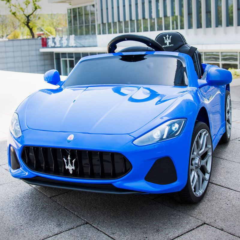 玛莎拉蒂儿童电动车四轮轮带遥控男女宝宝玩具汽车儿童电动车
