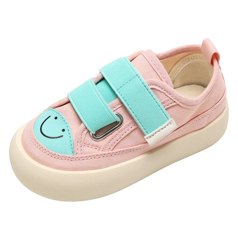 儿童幼儿园室内鞋男孩入园鞋一脚蹬软底女宝宝鞋子小童帆布鞋秋季