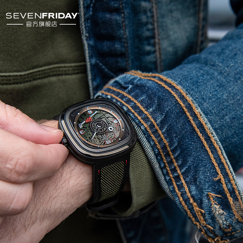限定sevenfriday七个星期五手表瑞士自动自动机机械腕表t3瑞士腕表