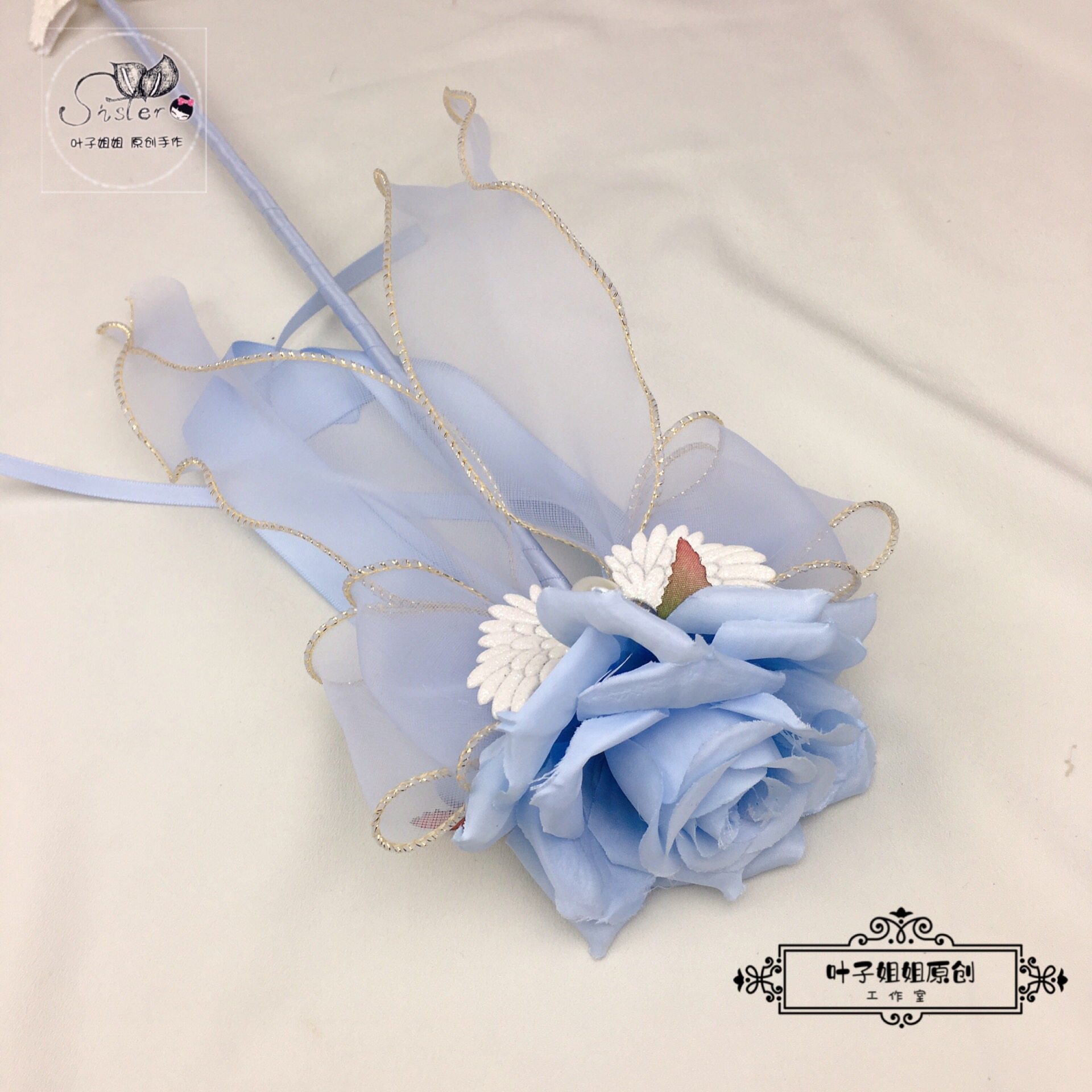 lolita花杖洛丽塔小物手杖玫瑰花茶会权杖lo仙女lolita洛丽塔配饰小物