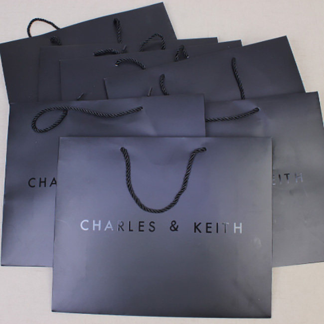 纸袋ck手提礼品袋charleskeith专柜购物袋包包衣服纸手提袋