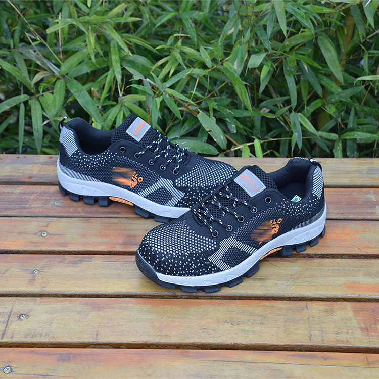 劳保卡帝乐夏透气耐磨钢头鞋飞鞋男工作鞋穿刺防护鞋