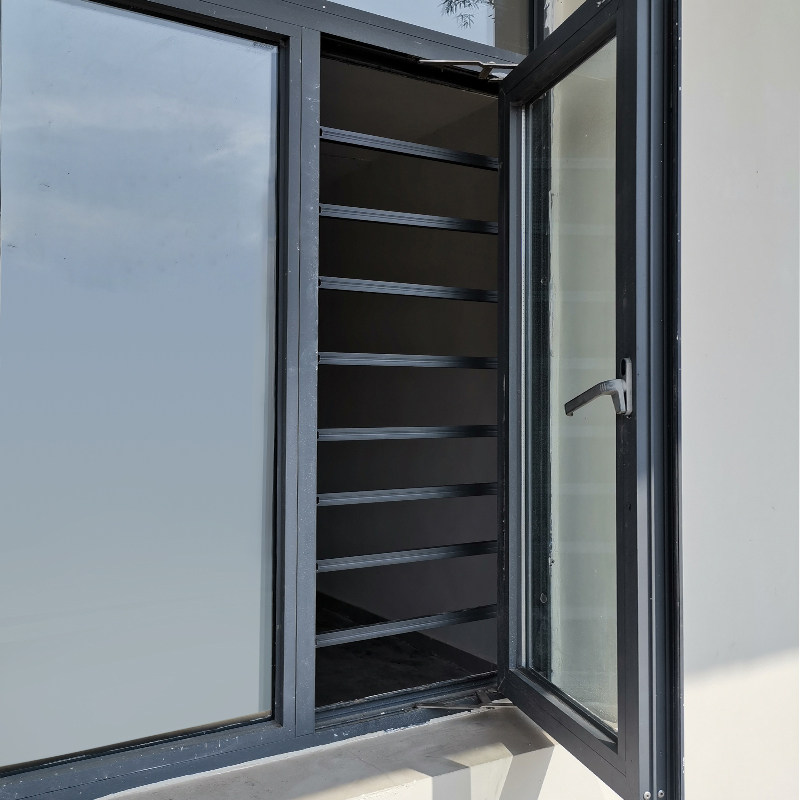 隐形防护网自装防护窗免打孔防护栏防盗窗安全窗纱窗门窗内开外推