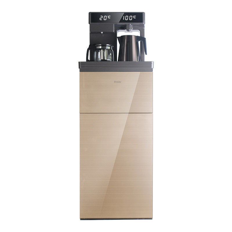 智能饮水机全自动冷热1956茶巴开水机 海尔茶吧机家用下置水桶立式