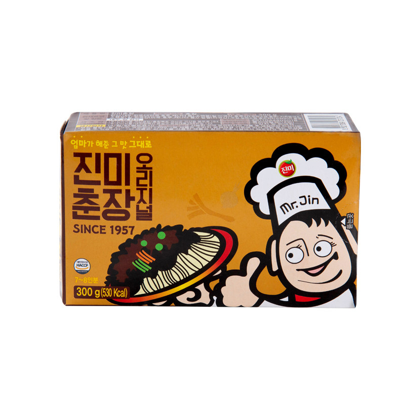 韩国炸酱面拌面黑酱进口真味春酱韩式炸酱面专用酱调料包300g盒