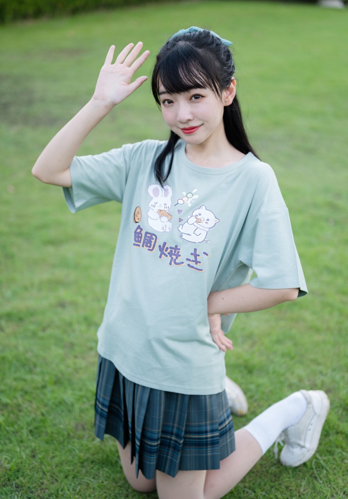 丽月恤女夏季学生宽松上衣短袖jk纯棉印花t恤