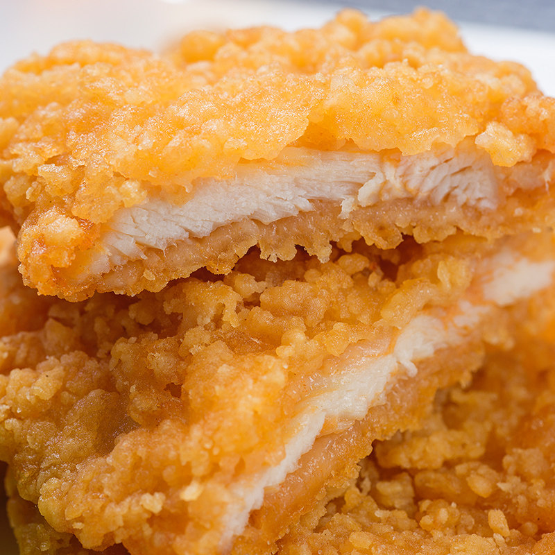 莲冠卡兹脆鸡排整箱1kg包裹商用油炸生鸡肉