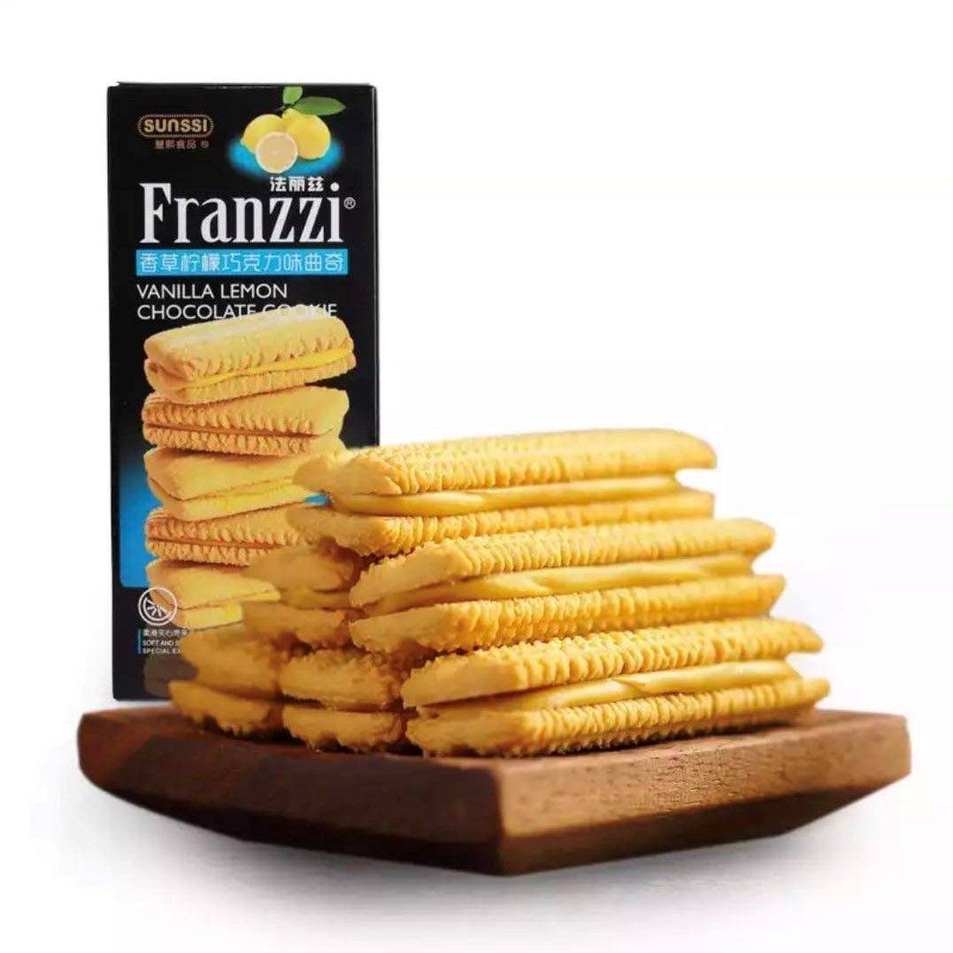 法丽夹心曲奇饼干芝士香草抹茶酸奶醇香巧克力夹心饼干