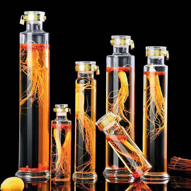 酒瓶泡酒高档密封玻璃瓶1斤2斤人参药酒专用家用酒壶