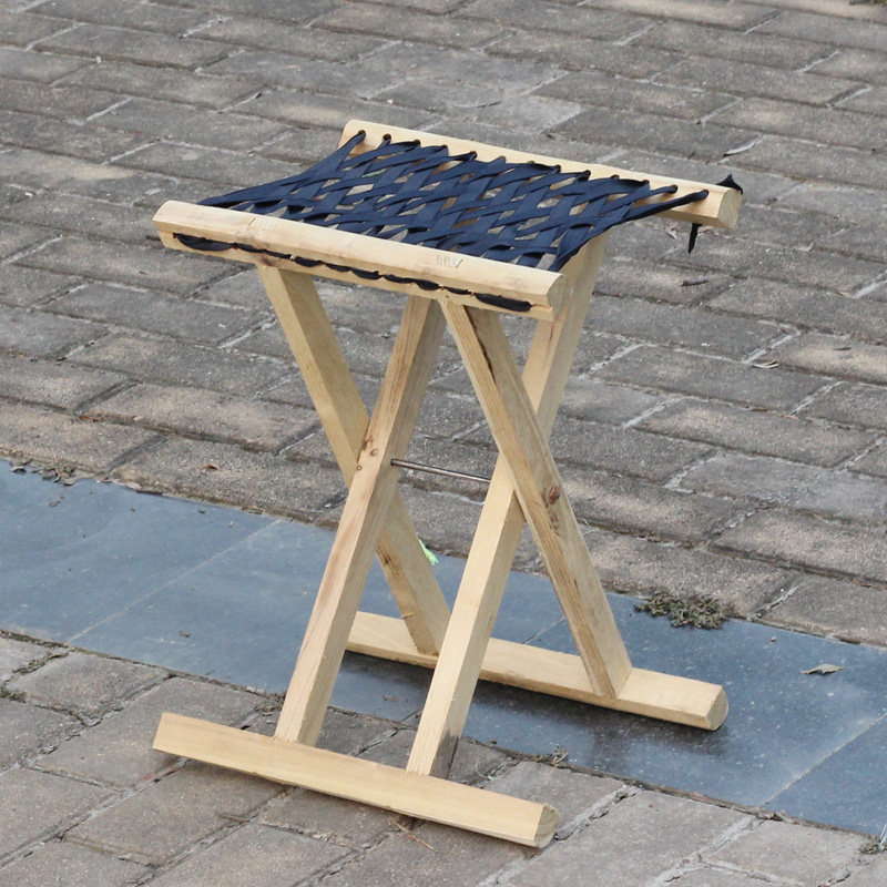马扎实木40cm凳高成人折叠凳槐木无户外便携折叠凳