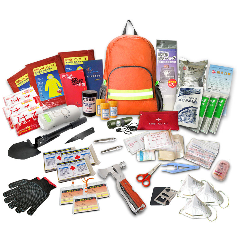 出口日本生命蓝天地震应急包应急背包防灾逃生包急救包家庭家用