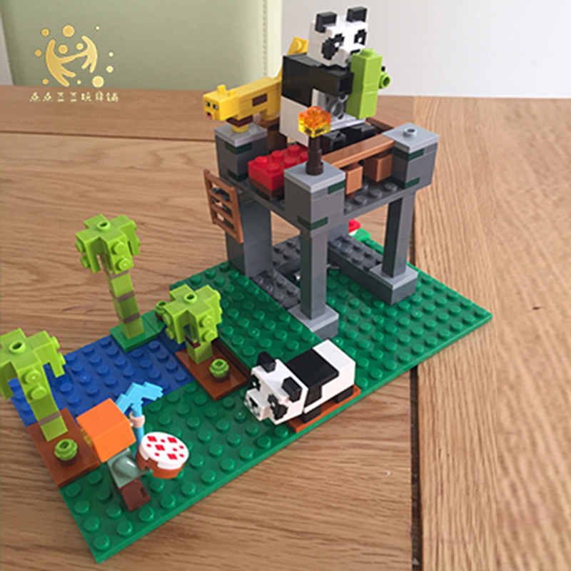 lego乐高积木我的世界系列21158熊猫基地男孩子塑料积木