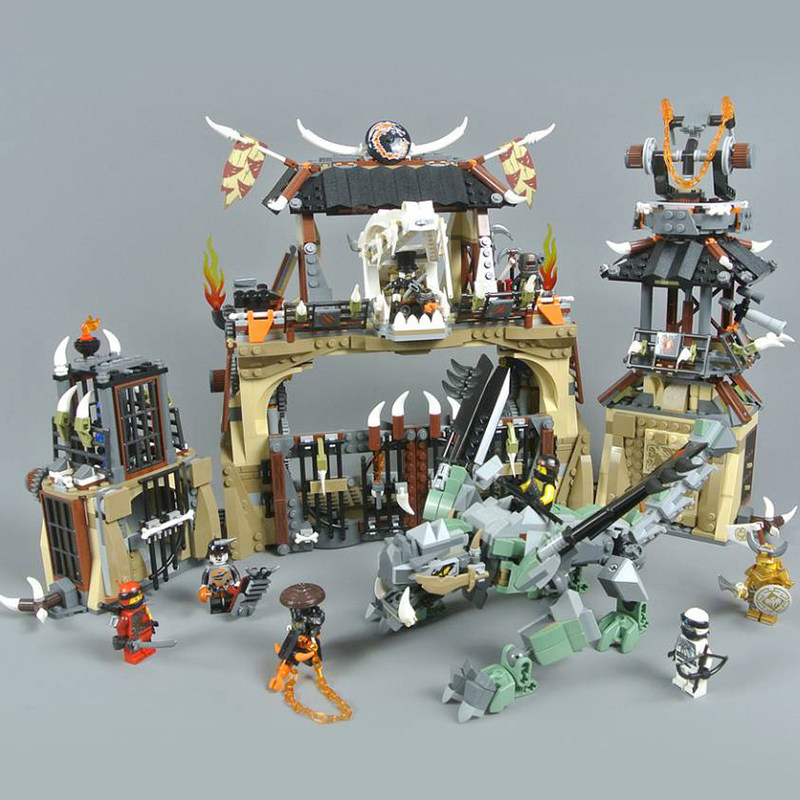 忍者lego乐高70655幻影捕龙部落大本营巢穴城堡塑料积木