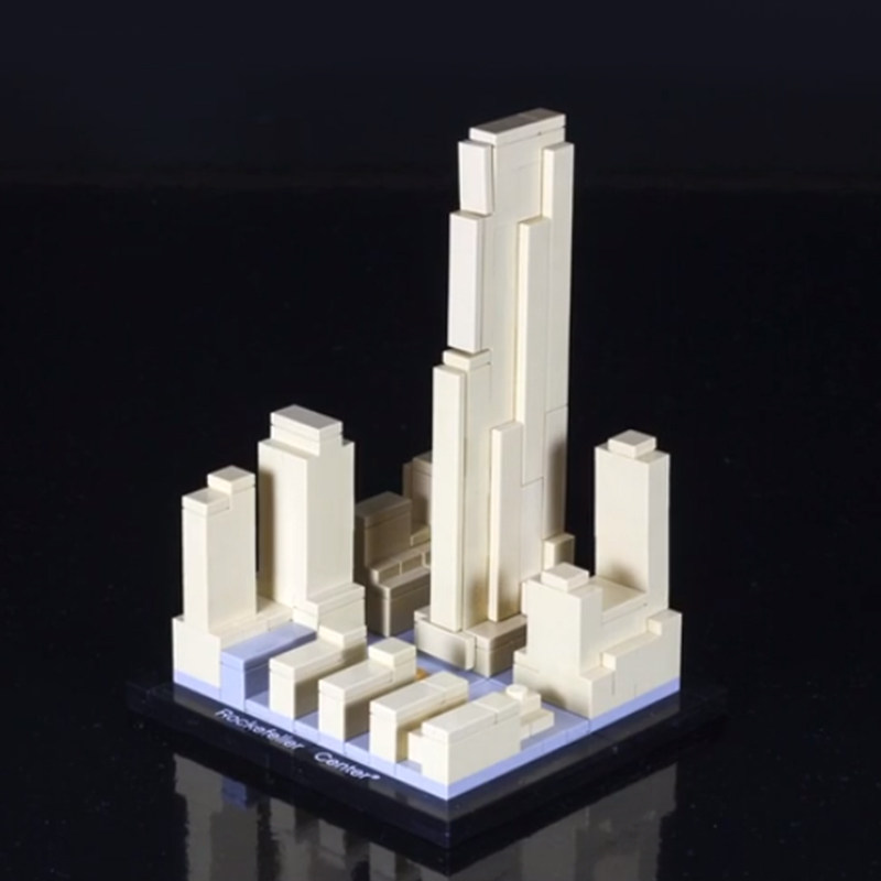 lego乐高积木21007建筑建筑系系列洛克菲勒中心rockefeller塑料积木