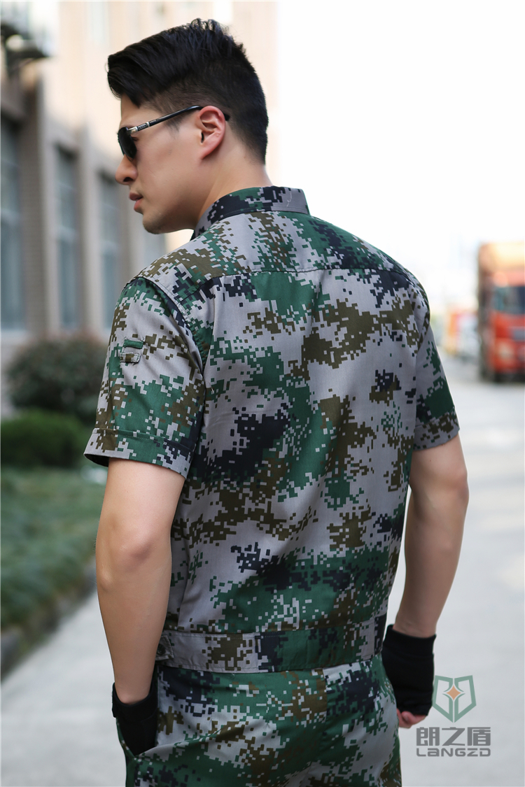 户外夏季短袖迷彩服作训服男女丛林迷彩军训服套装透气工作服军装