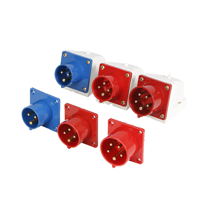 插头针式工业明装16a3p4p5器具插座暗装直式防护插头