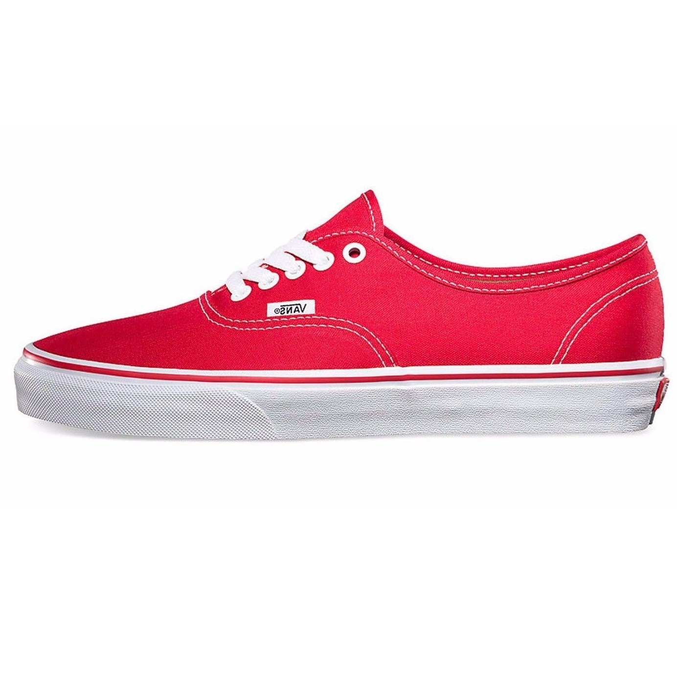 vansauthentic红白红色经典男鞋女鞋滑板休闲鞋帆布布鞋板鞋